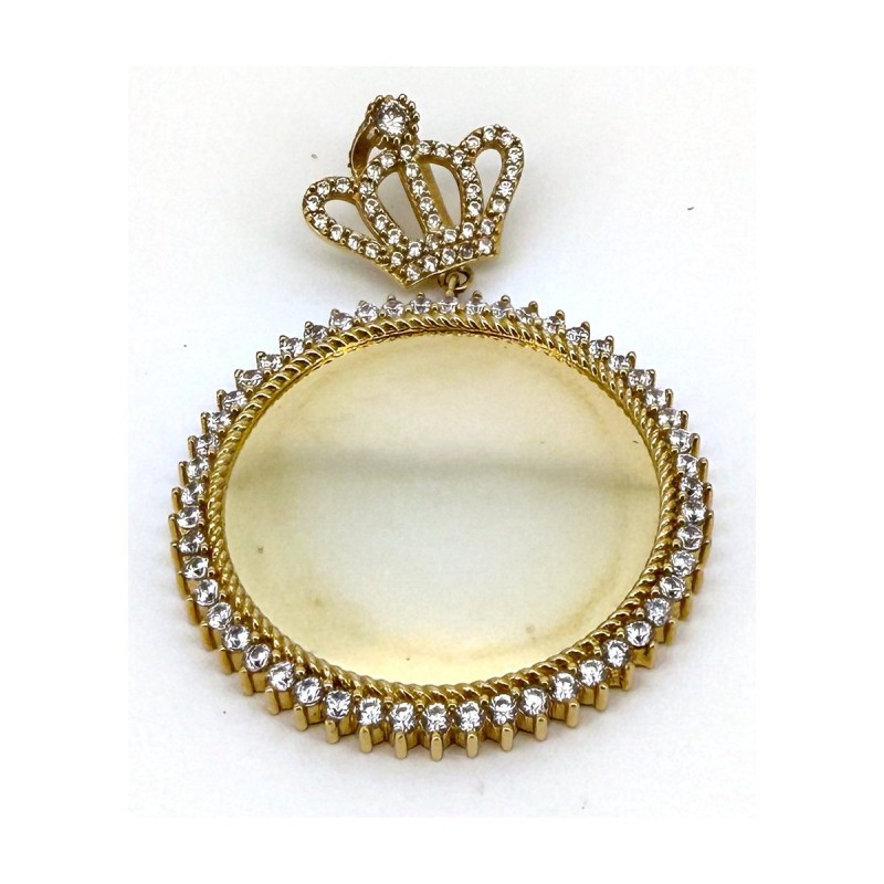 Medalla medalla circonitas de oro 18k